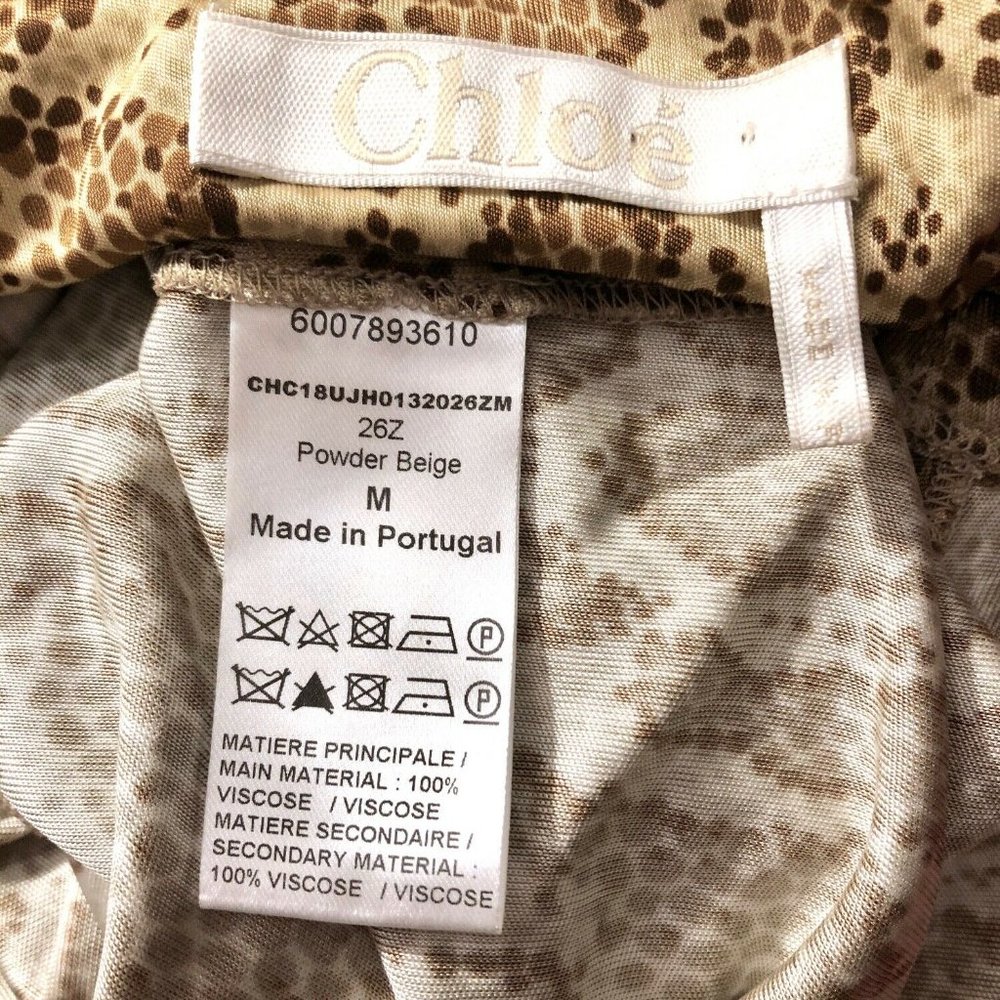 Chloe Python Print Viscose Jersey Zip-Front Top - image 6